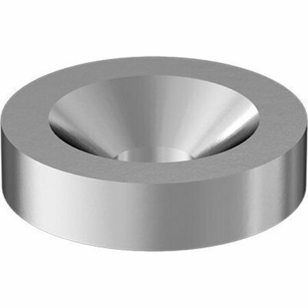BSC PREFERRED 316 Stainless Steel Finishing Countersunk Washer for No 4 Screw Size 0.125 ID 100 Deg Countersink 3118N18